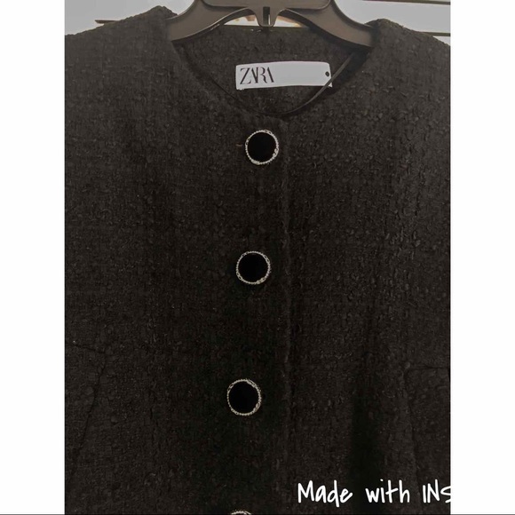 Zara Textured Button Bomber - Picture 10 of 15